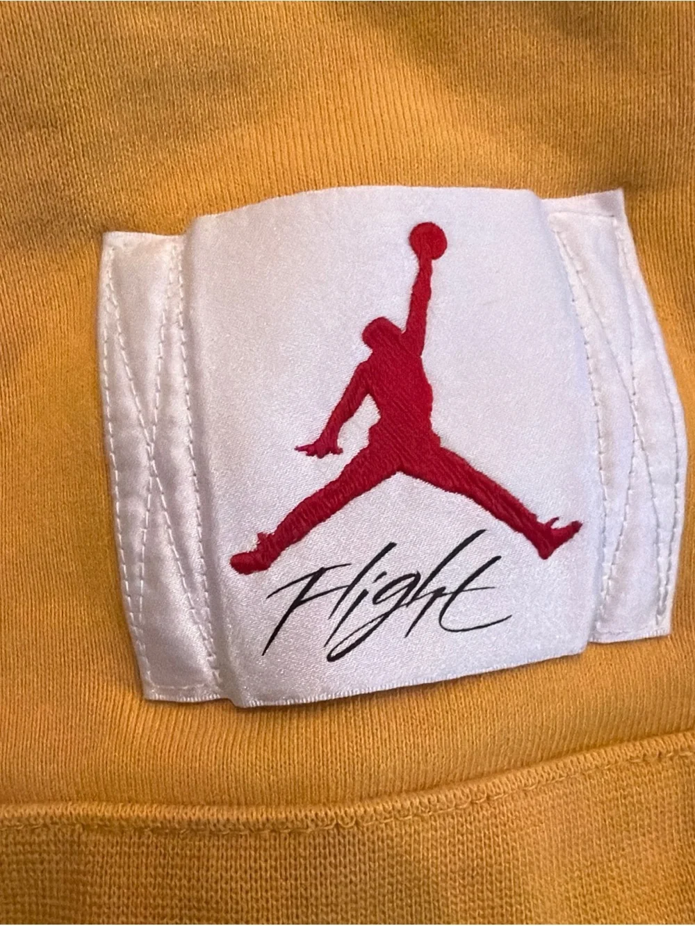 Jordan Men's Mustard Yellow Athletic Shorts with Jumpman Patch